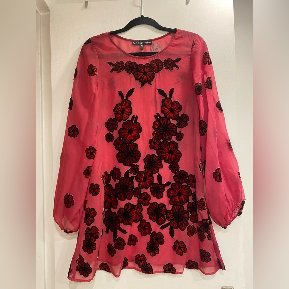 For Love & Lemons red floral Mini Dress Red Size M